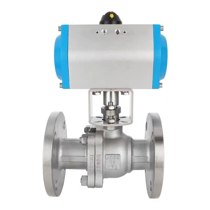 Pneumatic isina kusimba simbi flange ball valve